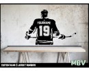 Custom Name Hockey Decal - Ice Hockey vinyl sticker - Choose Name and Jersey Numbers
